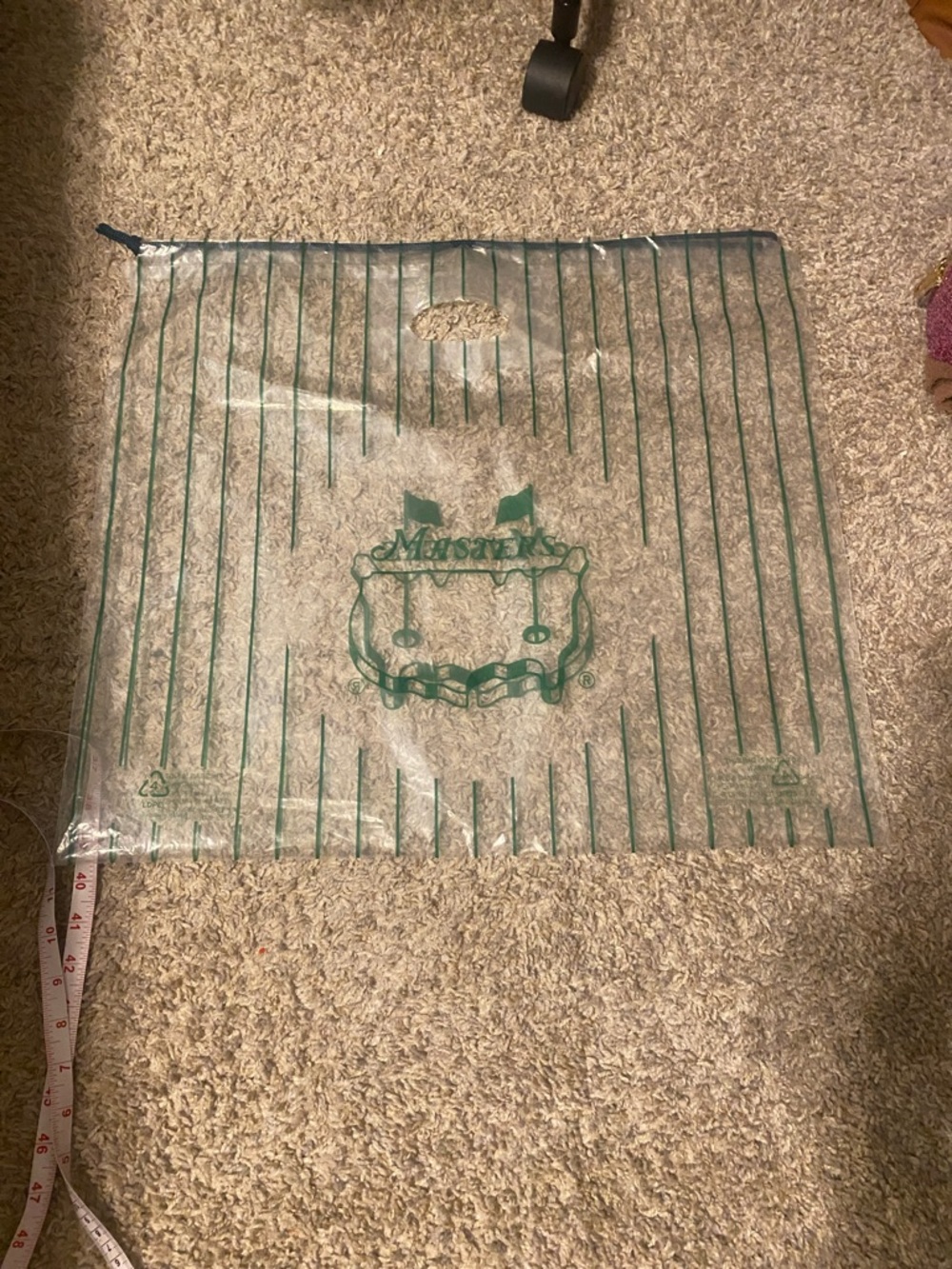 Masters 2026 Clear  plastic bag